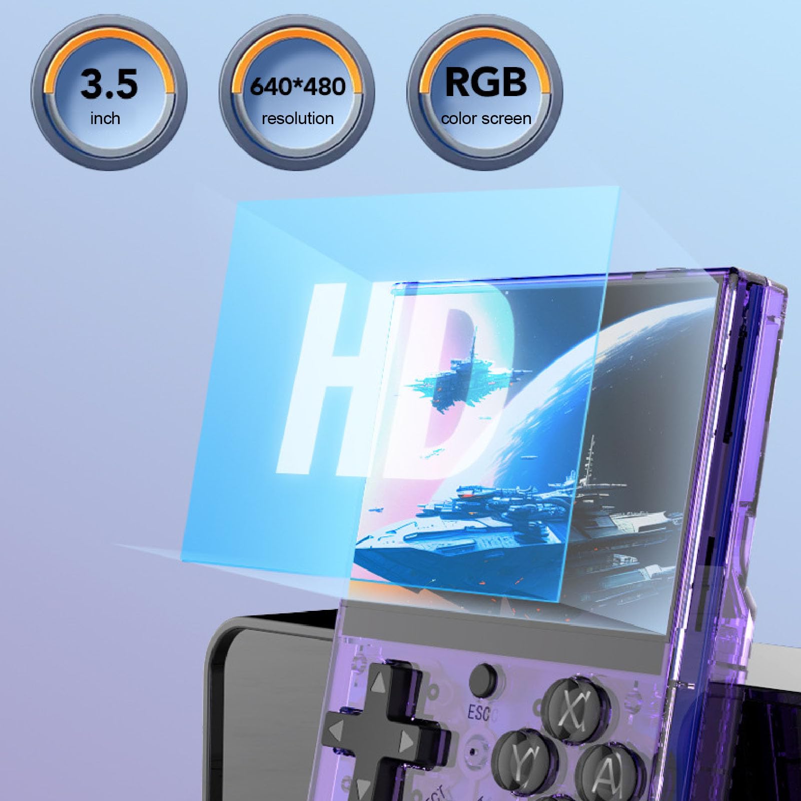 Amazon.co.jp: ハンドヘルドゲームコンソール、3.5インチIPS LCDレトロ