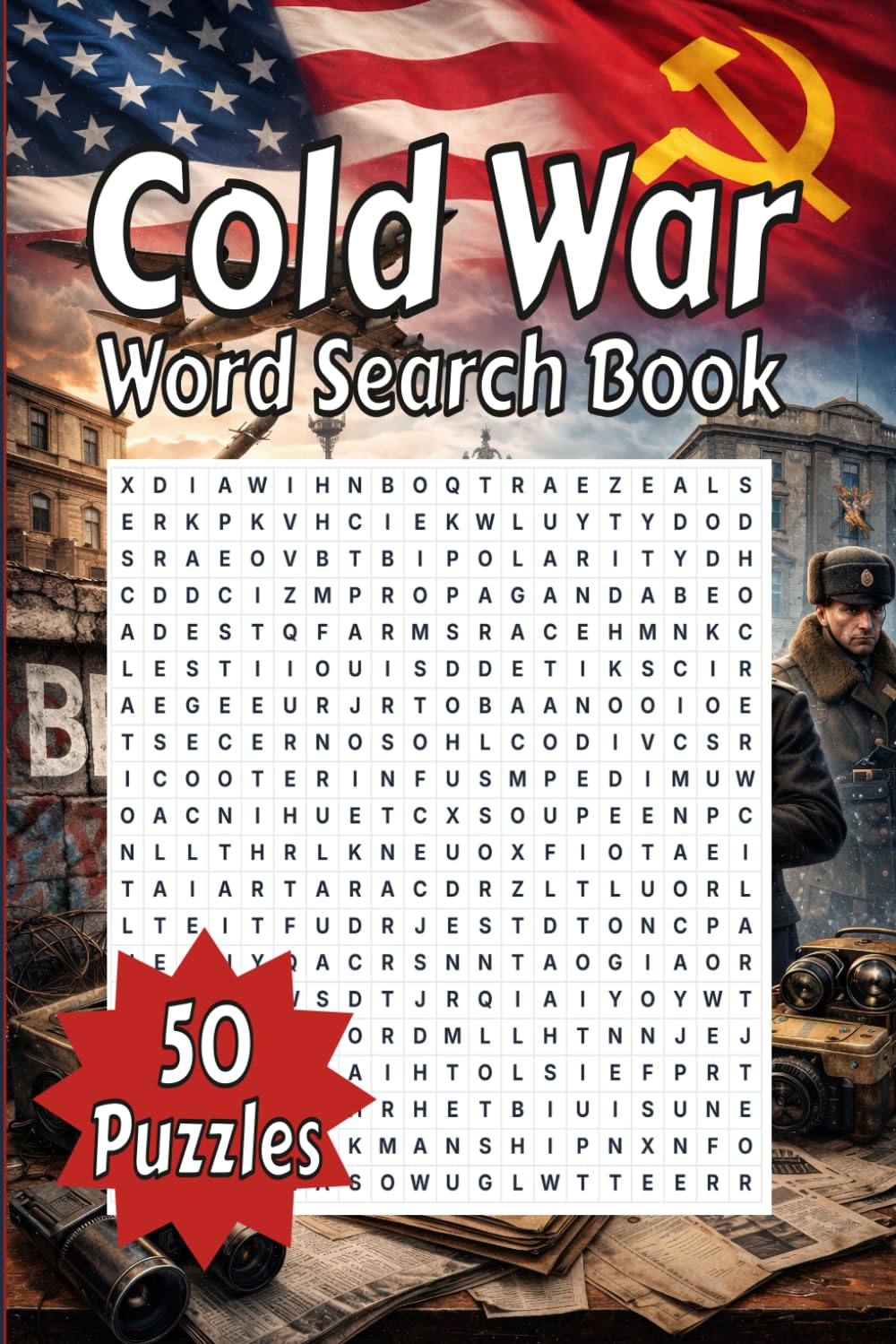 Cold War Word Search Book 50 Puzzles: Engaging Activity Book For History Enthusiasts And Puzzle Lovers Of All Ages.