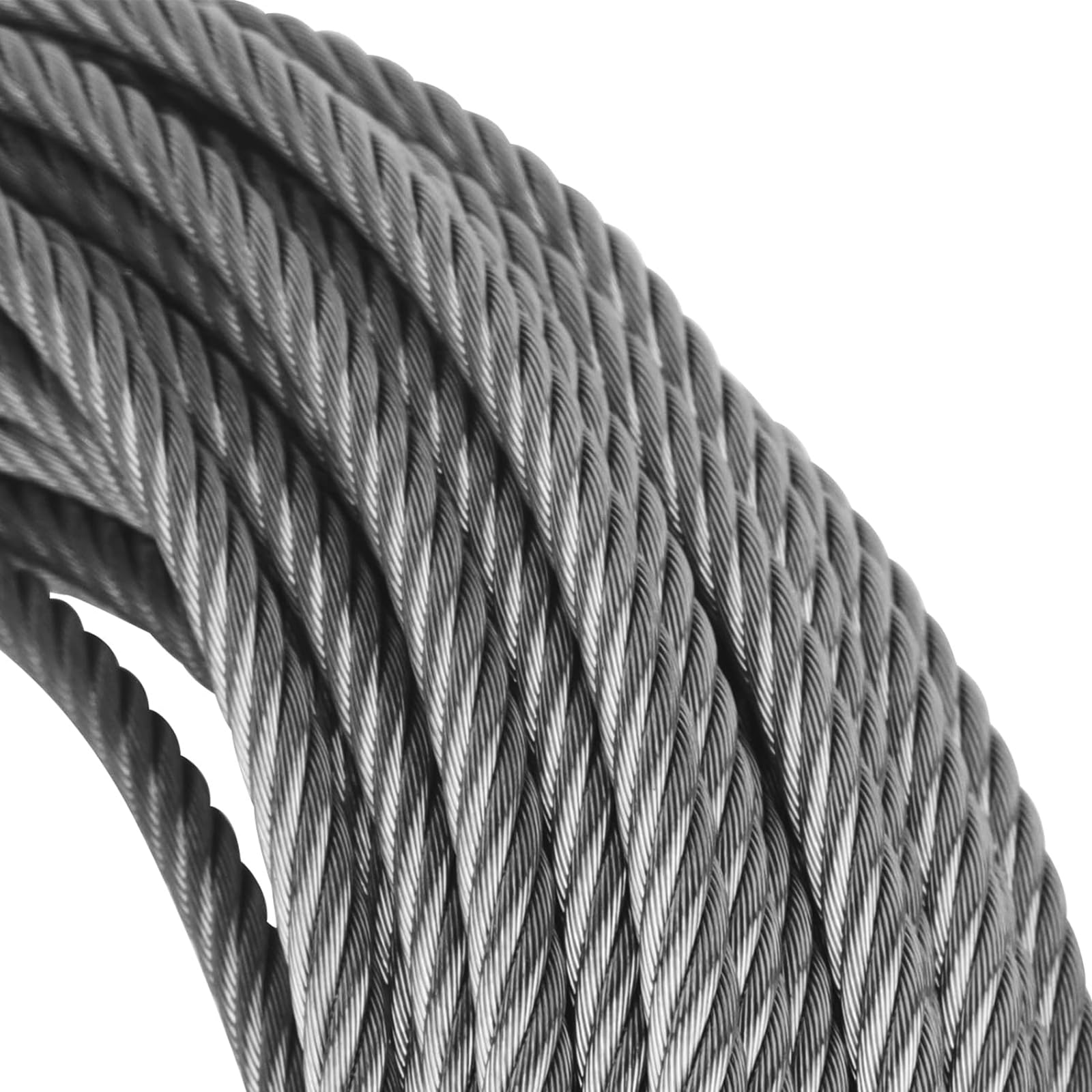 8MM Cable De Acero Inoxidable 316,Cable De Avión De Grado Marino De 7x19 Hilos,Cuerda De Alambre De Acero Para Tirolesa De Patio,Elevadores De Barcos,Barandilla De Cubierta,76M/250FT