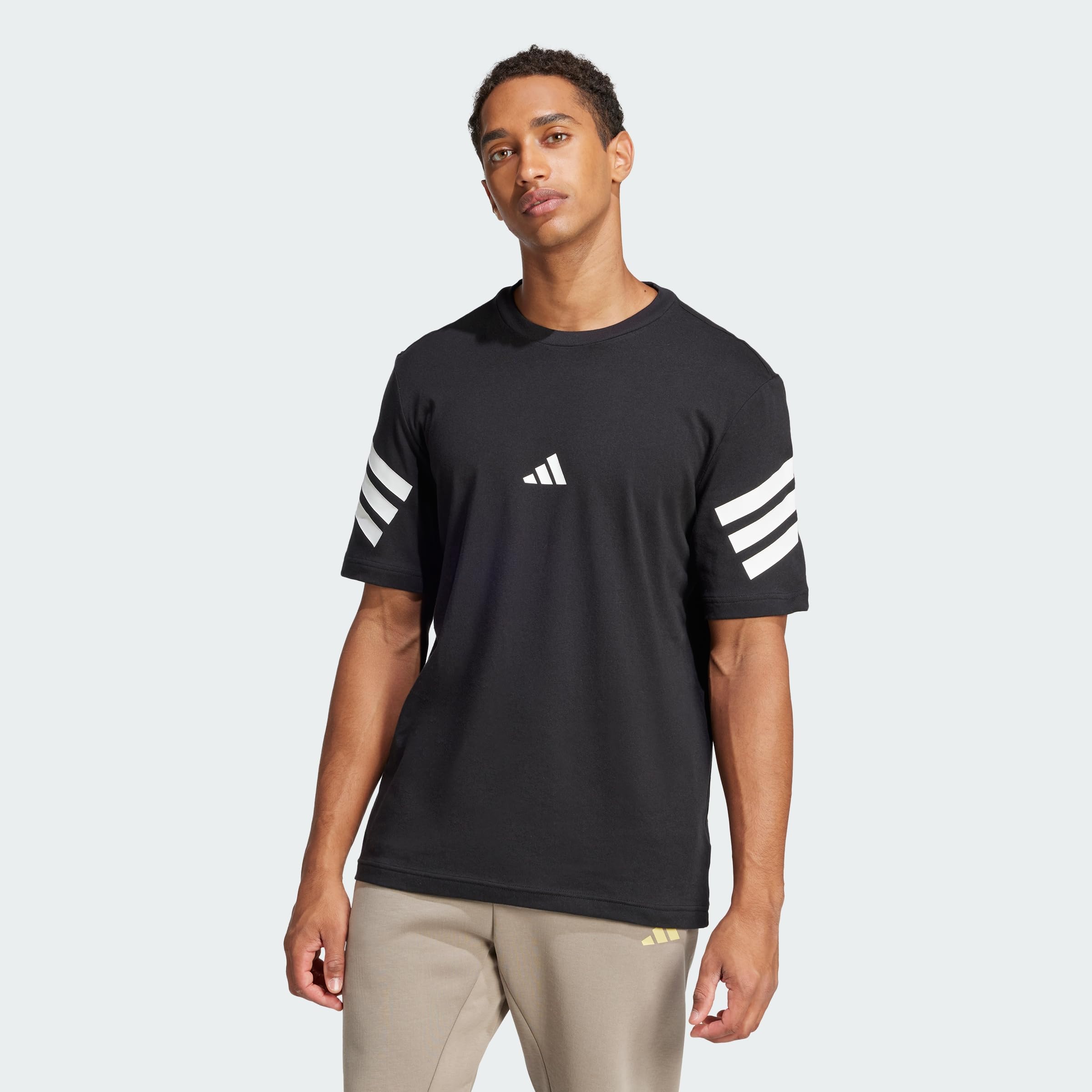adidas Men's Future Icons Three Stripes TEE, Black, XXL