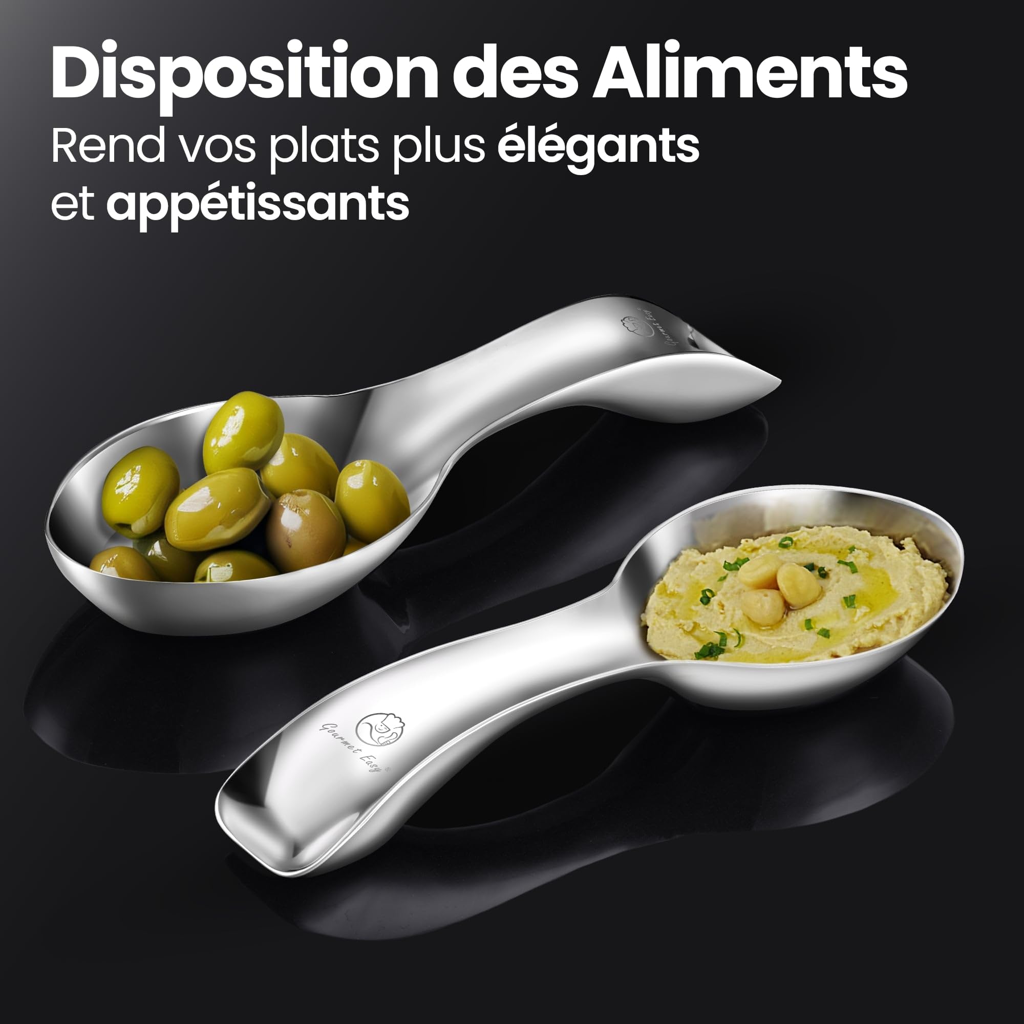 Repose cuillère cuisine en Acier Inoxydable | Repose Cuillere Incassable/Repose Cuillère | Résistant à la Chaleur et Compatible Lave-Vaisselle | Repose Ustensiles de Cuisine