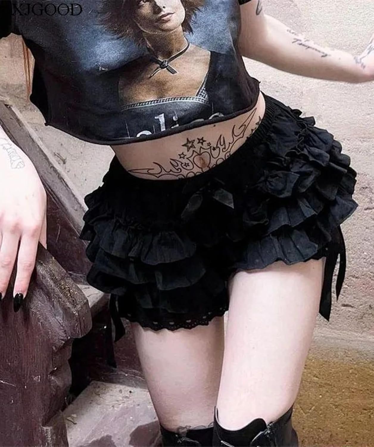 Women Y2k Lolita Bloomers Ruffle Frilly Gothic Shorts Layered Pumpkin Bottoms Party Cosplay Pettipants - Image 3