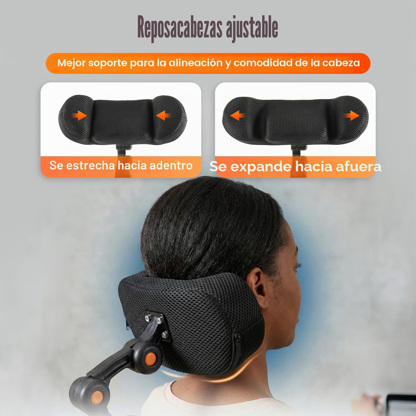 Reposacabezas Ajustable para Silla de Ruedas,Soporte para el Cuello,Se Adapta a la mayoría de Las sillas de Ruedas manuales Disponibles en el Mercado,para Personas Mayores y discapacitadas