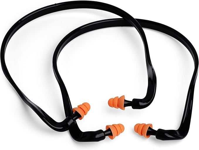 2Pcs Pairs Soft Banded Silicone Reusable Washable Ear Plugs for