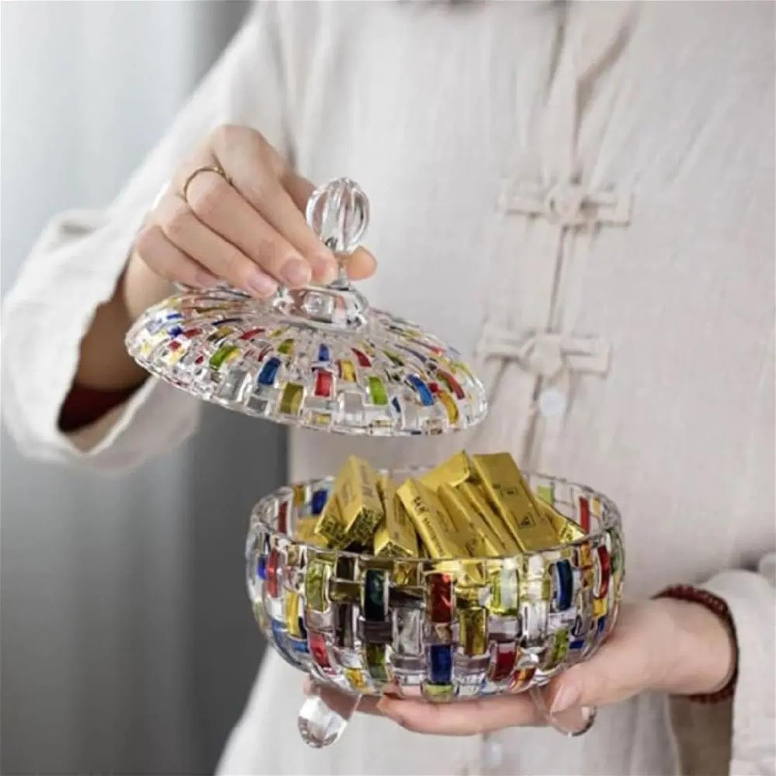 Zuckerdose Glas Desktop-Dekoration Glas Bonbonglas im europäischen Stil