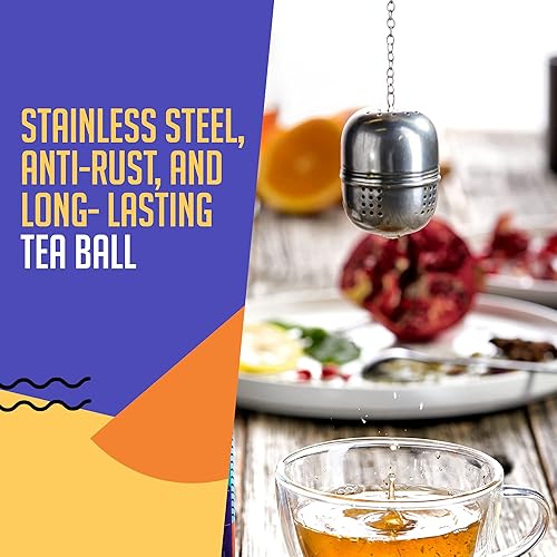 Miniatura 3 de Colador de té de bola de acero inoxidable, infusor de té para té de hojas sueltas, accesorios de té, paquete de 2 CiTea