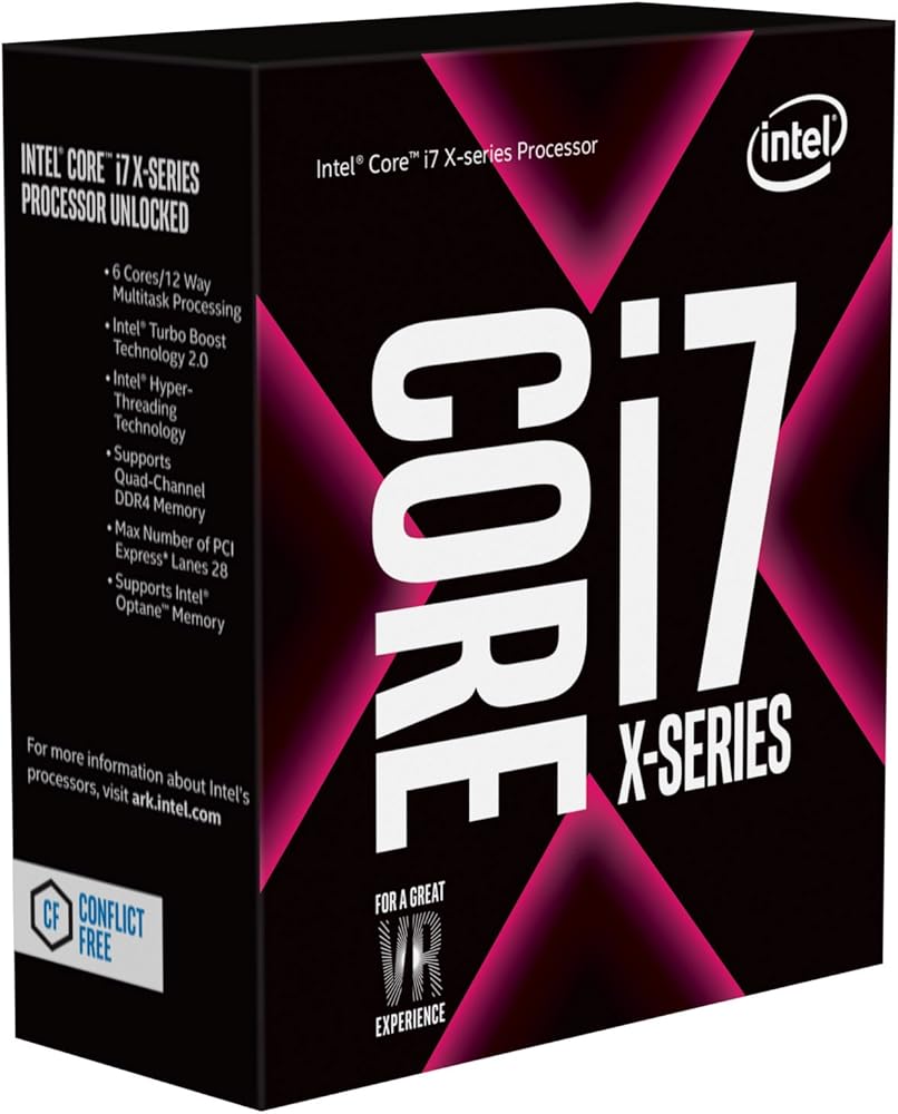 Intel Core i7-7800X, 6 Cores & 12 Threads Turbo Unlocked X-Series Desktop Processor - View 1