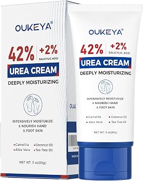 Urea Cream 42% Salicylic Acid 2% 3.0 oz 85 g Urea Foot Lotion for Cracked Hands and Feet Powerful Type, Moisturizing, Rough Skin, Moisture Penetration, Heel, Fingertips, Cracks, Unruly