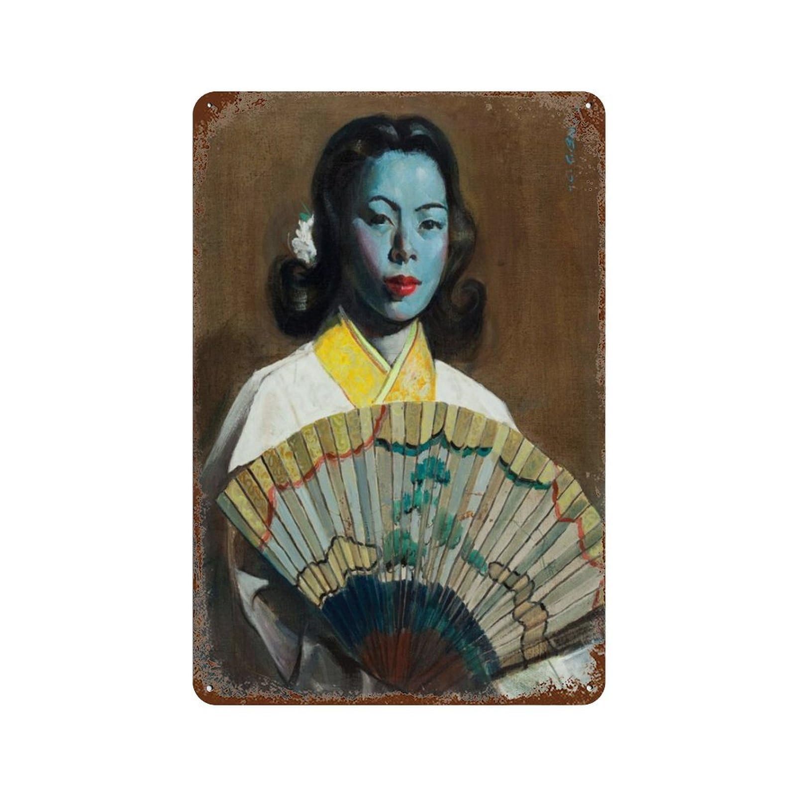 xiaoxiaoshen Artist Vladimir Tretchikoff Oriental (6) Wall Decor Art Metal Tin Poster Modern Home Decor Art Home Bar Shop Decorations Vintage Sign 30x20cm