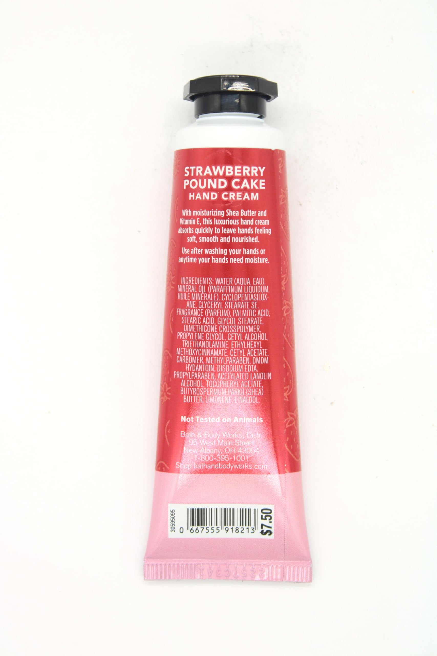 Strawberry Pound Cake, Bath and Body, Shea Butter Hand Cream, 1 fl oz