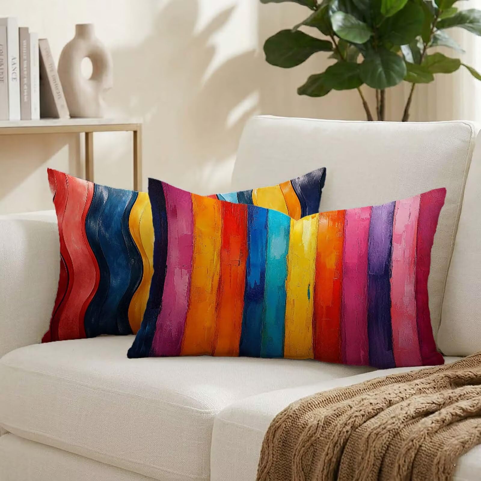 Coussin exterieur impermeable 50x80 lot de 2 contre humidite terrasse