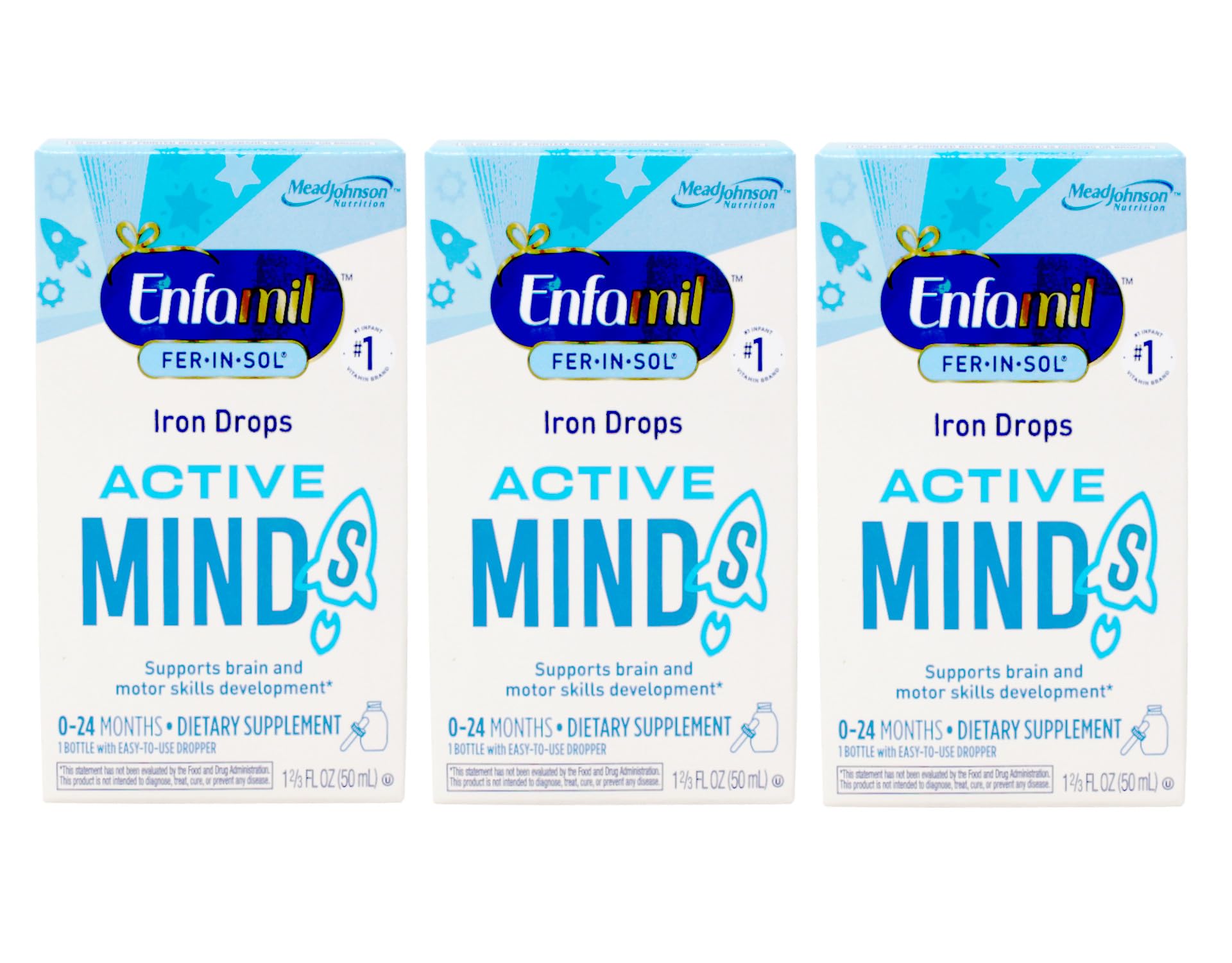 Fer-In-Sol Iron Supplement Drops - 1.66 oz, Pack of 3