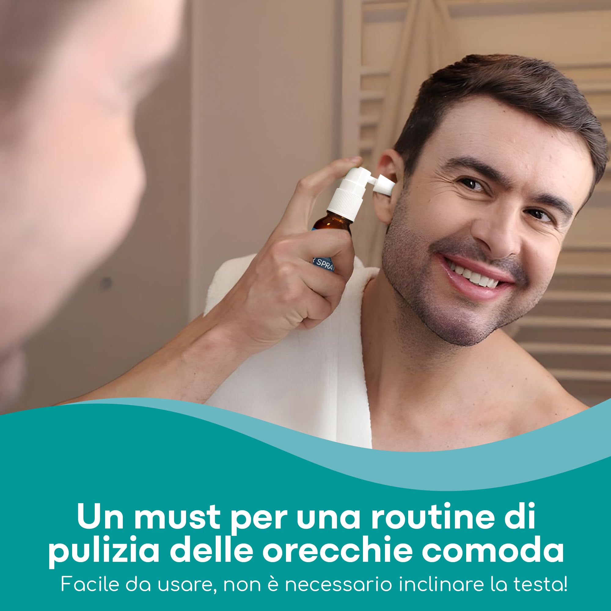 Medi Grade Spray Auricolare per Rimozione del Cerume – Pulizia Orecchie con Bicarbonato di Sodio Naturale per Orecchie Bloccate – 20ml con oltre 50 Spruzzi per Applicazione Facile e Cura Delicata