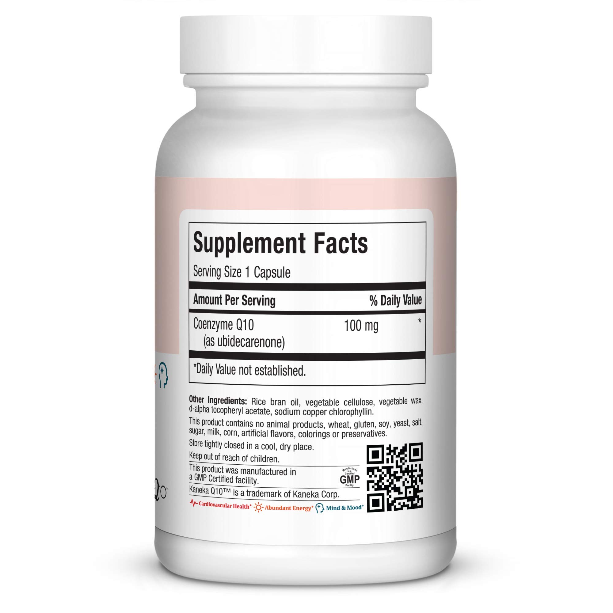 Maxi Health COQ10 100mg Capsules – 100mg Coenzyme Q10 for Heart & Energy Support – Kosher Certified CO Q 10 Supplement – Non-GMO and Gluten-Free Heart Health Supplements - 90 Liquid Capsules