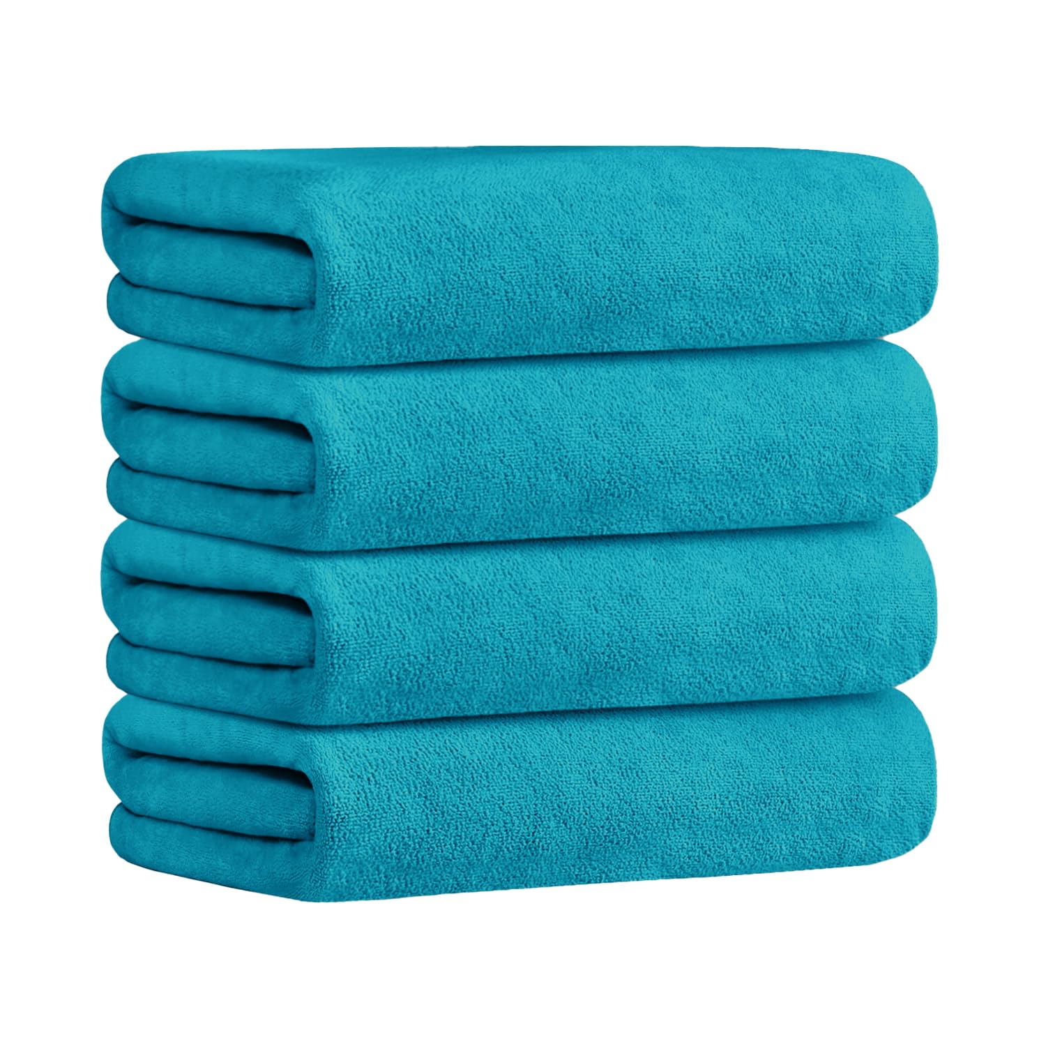JML Badetuch, Mikrofaser-Badetücher-Set, 4er-Pack (76,2 x 152,4 cm), groß, extra saugfähig, schnell trocknend, vielseitig einsetzbar als Badetuch, Fitness-Handtuch, Sporthandtuch, Yoga-Handtuch