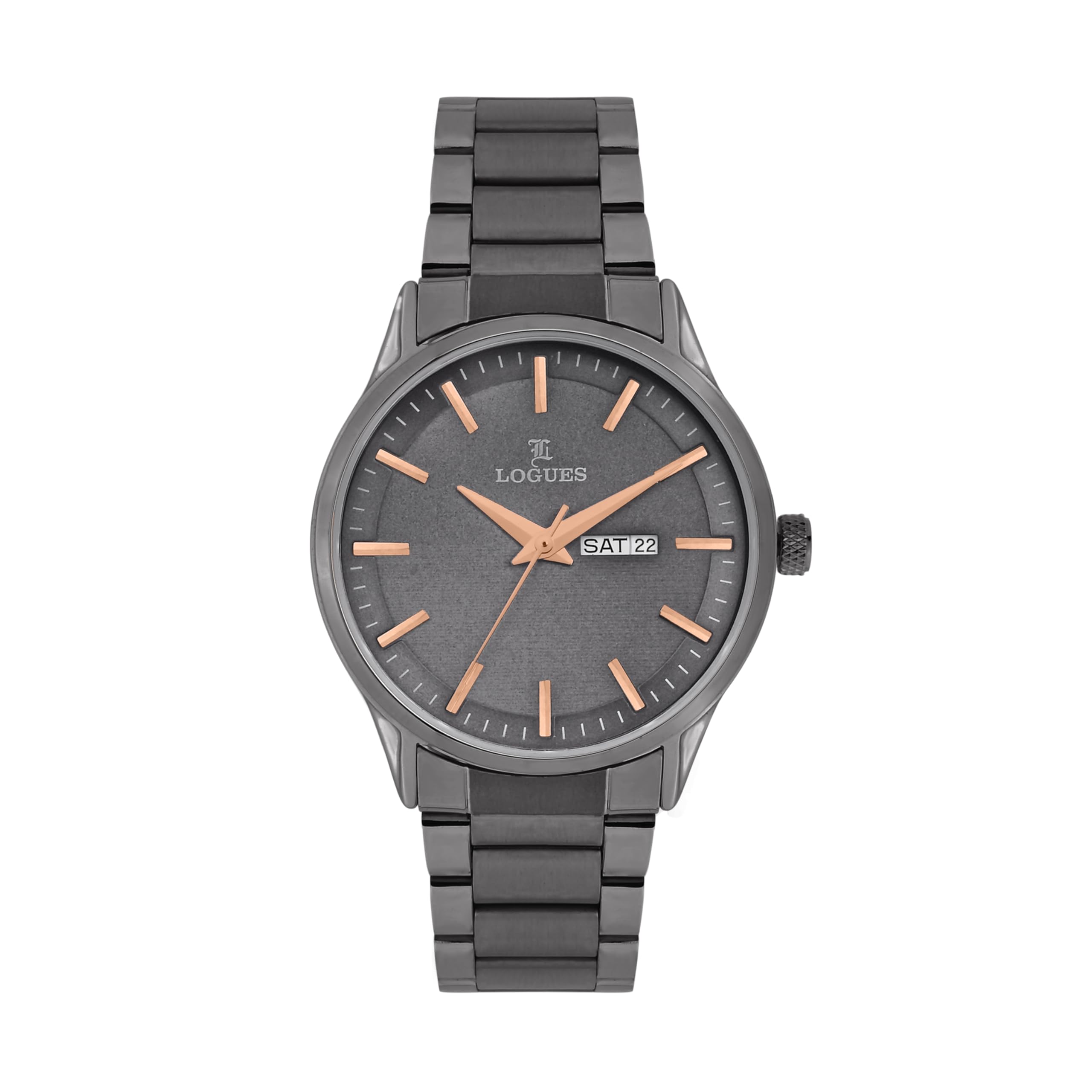L LOGUES Analog Grey Dial Men's Watch - G 4143 QMD-27 | 3 ATM Water Resistant | Stylish Timepiece for Him