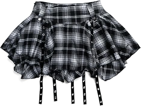Amazon.co.jp: [NAMEOF] チェック柄 ミニスカート グランジ パンク