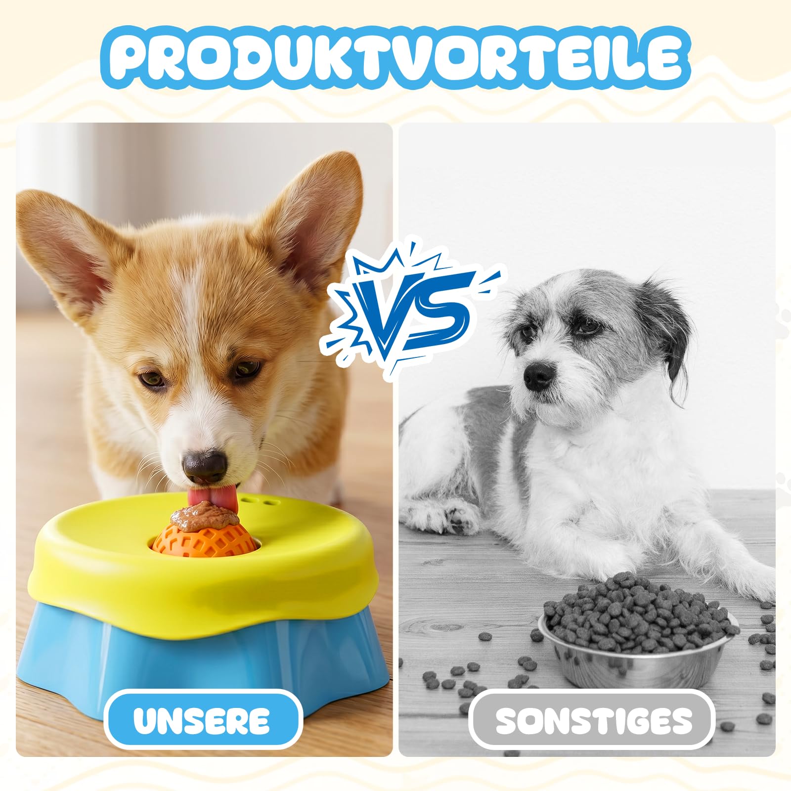 Palla per cani in silicone, ciotola per cani per liquidi, ciotola per leccare cani, giocattolo per cani, palla per leccarsi, per ciotola anti soffocamento, giocattolo interattivo per cuccioli e