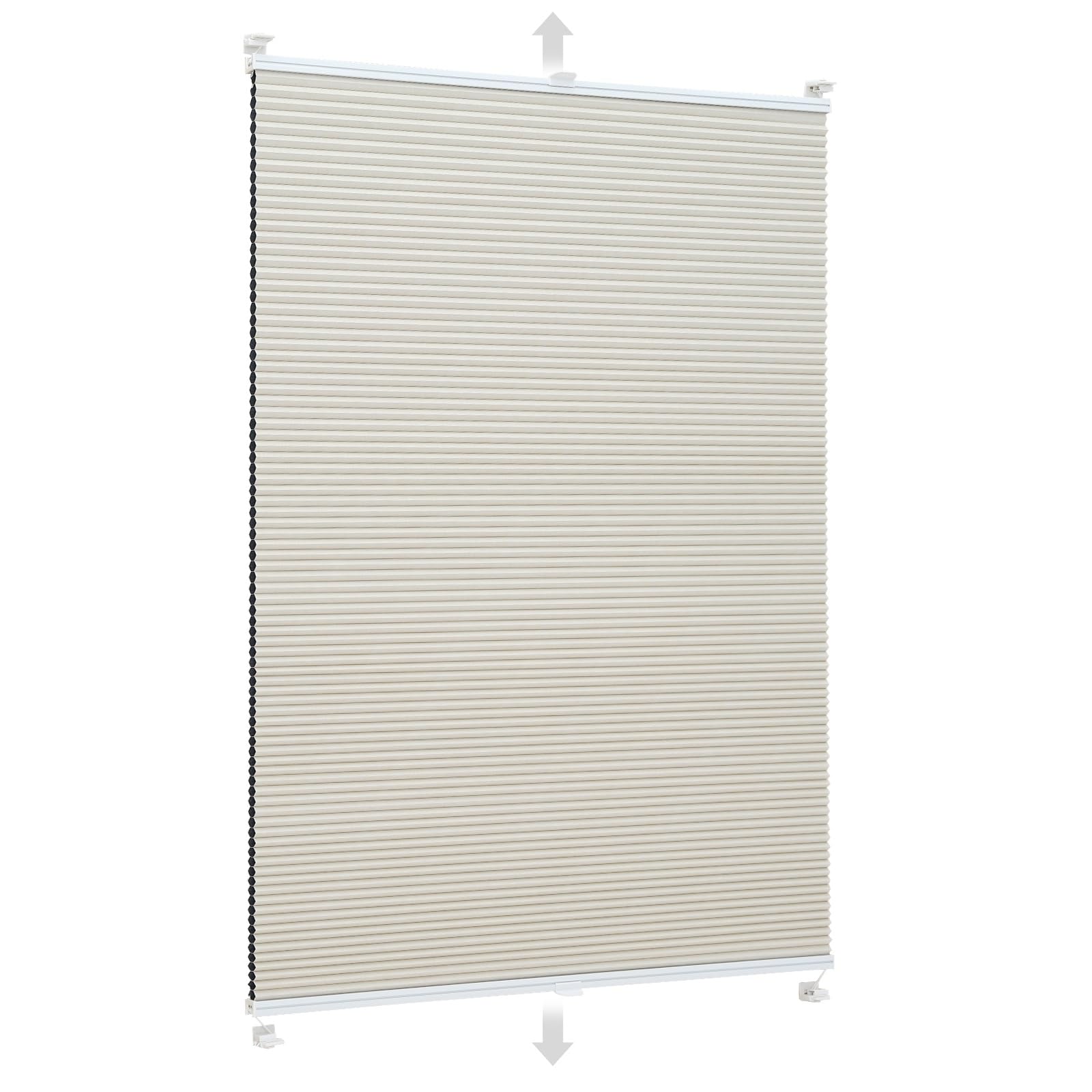 Sekey Wabenplissee Ohne Bohren Verdunkelung Rollo 100% verdunkelnd Blickdicht, Klemmfix, Aluminiumschiene