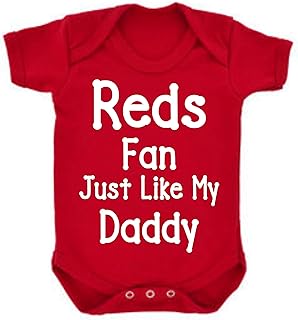 All About The Print Baby,Clothing,Baby Boys 0-24m,Bodysuits & One-Pieces,Bodysuits Reds Liverpool Manchester Just Like Daddy Football Fan Baby Grow Vest Boy Girl Gift Romper Newborn Shower