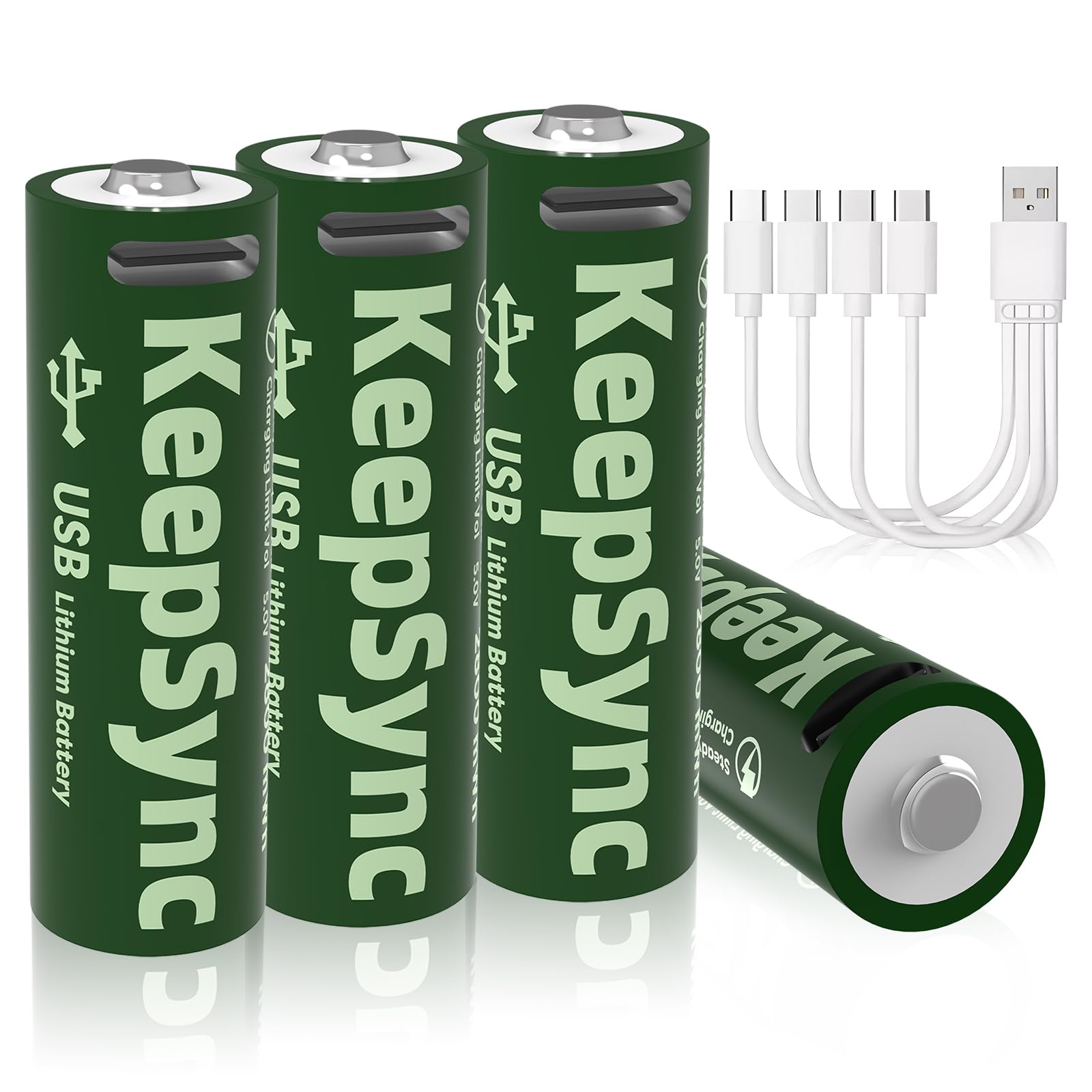 Rechargeable Lithium AA Batteries 1 5V Constant Output Chargeable Over 1000 Fast Charging Built-in Smart Protection Safe and