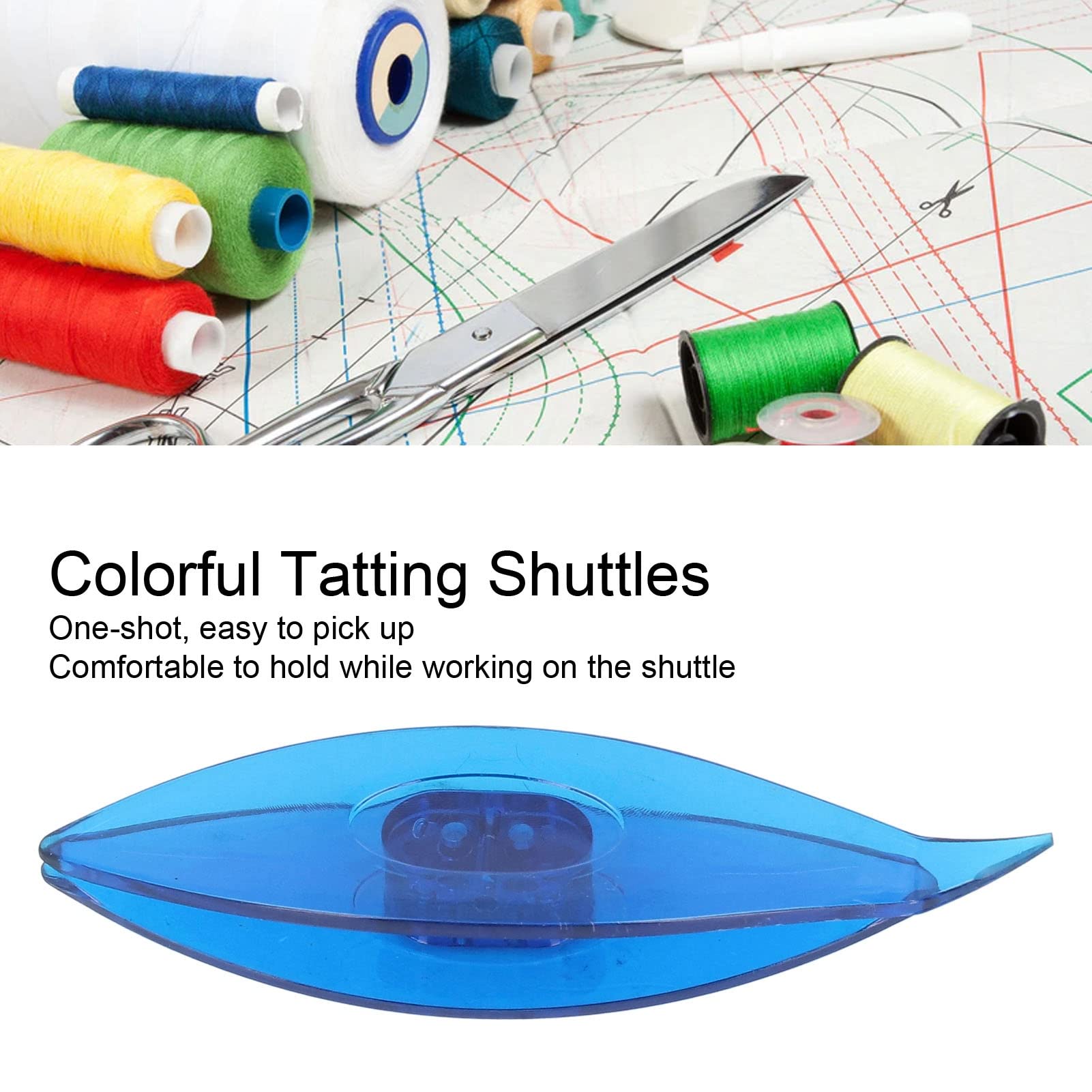 4pcs Tatting Shuttle Kit,Portable Tatting Shuttle,Reusable Plastic Tatting Shuttles Waving Knitting Sewing Shuttles Tools Long Tatting Shuttle Knitting Tool Craft Sewing Accessorie