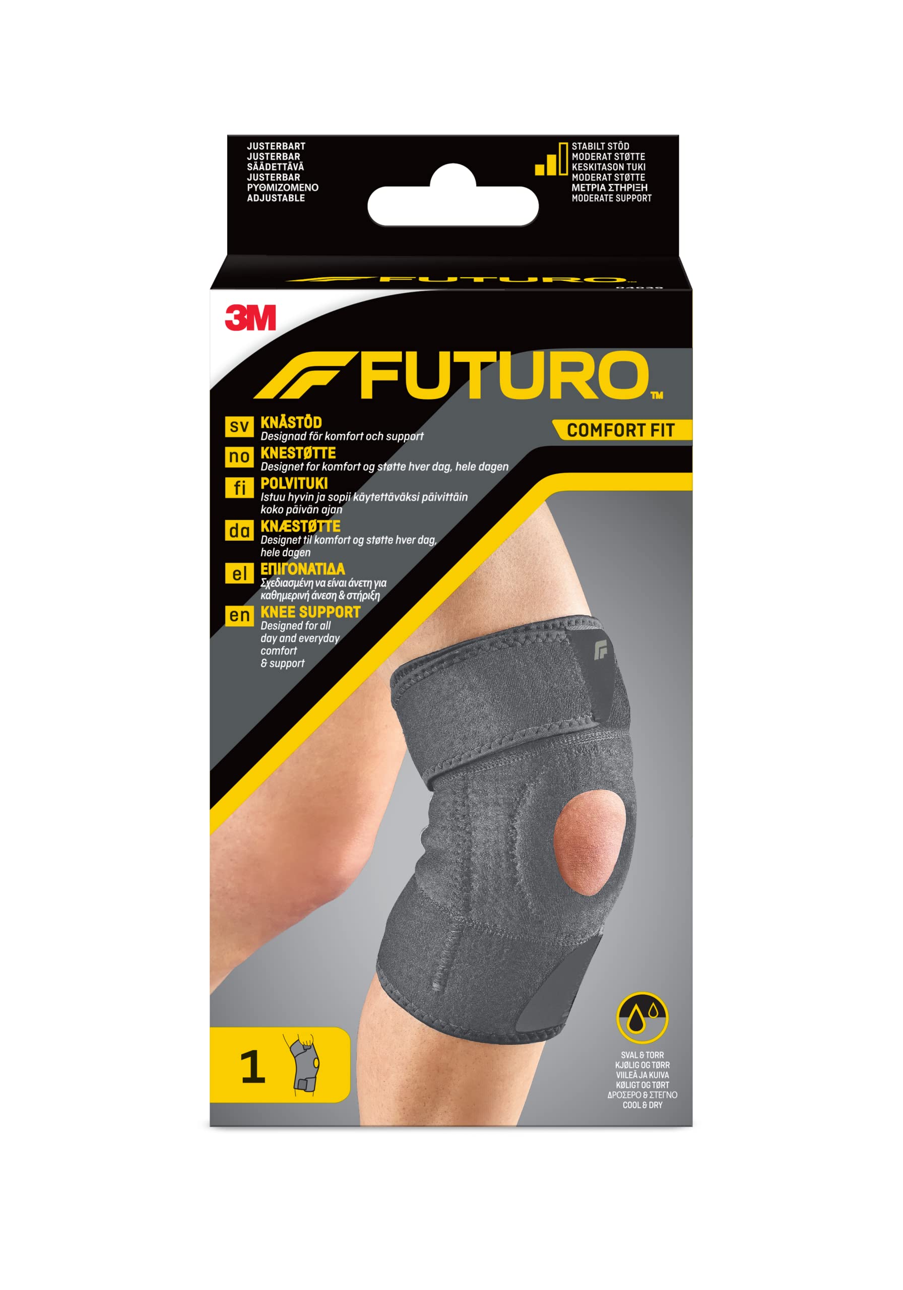 FUTURO Comfort Fit Knee Support 04039EU2, Adjustable (27.9-55.9 cm)