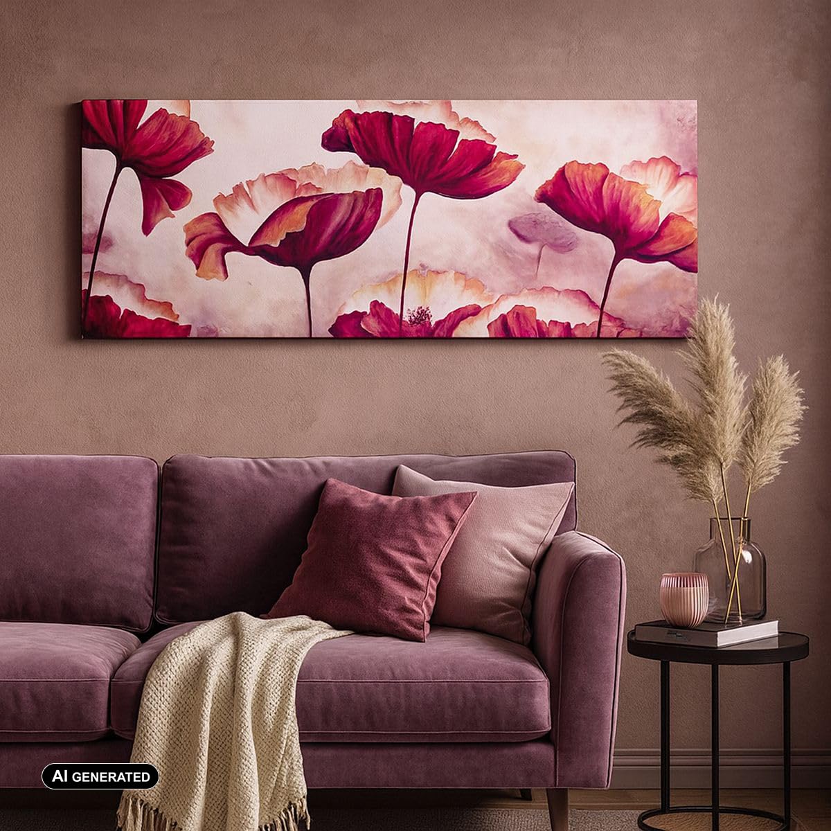 ARTTOR Leinwandbild 140x50cm Wandbild Botanik Blumen - 3934