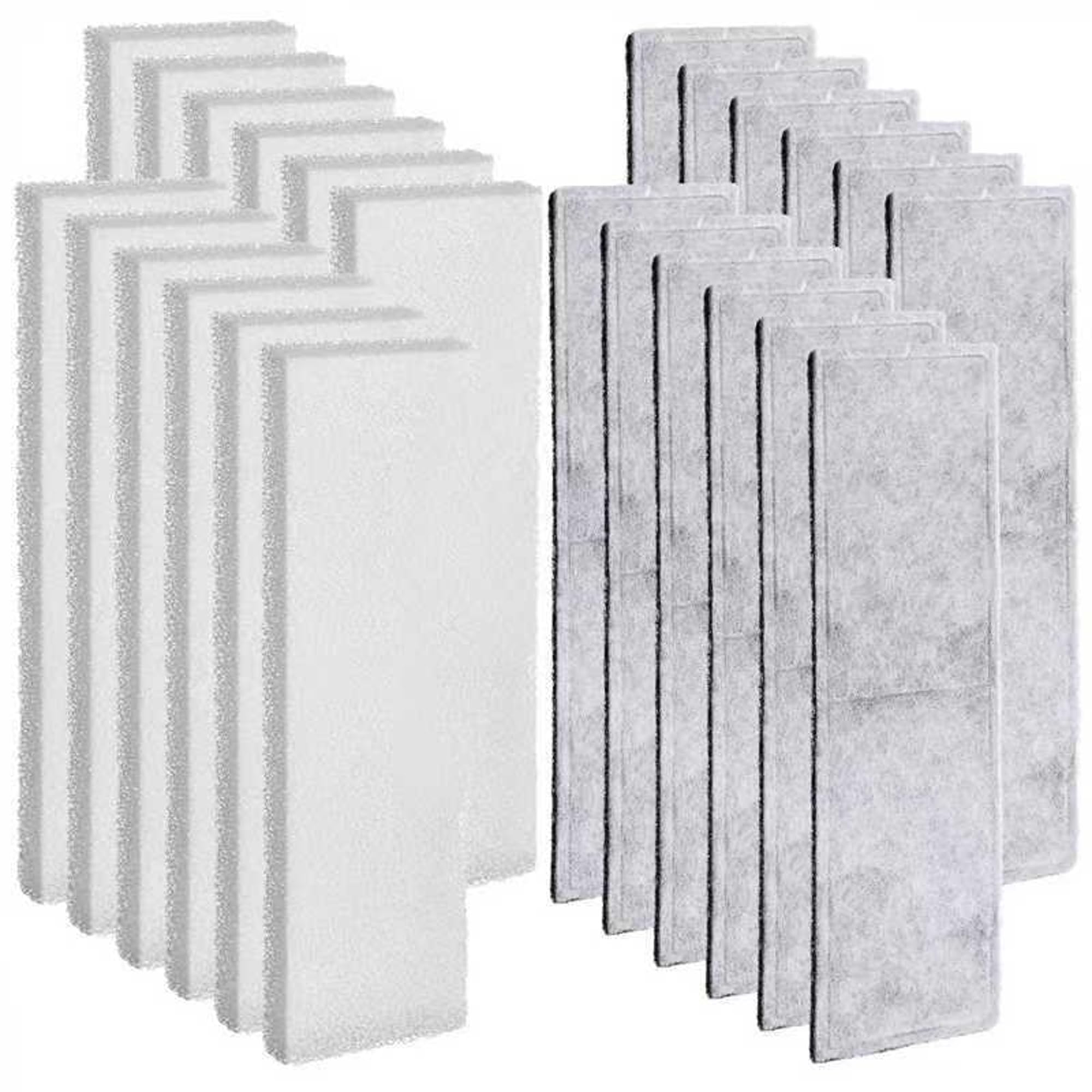 Pangda 12 almohadillas de espuma de filtro de carbono y 12 almohadillas de espuma compatibles con la gama U4 de esponja interna subacuática accesorios de filtro subacuático para acuario de repuesto