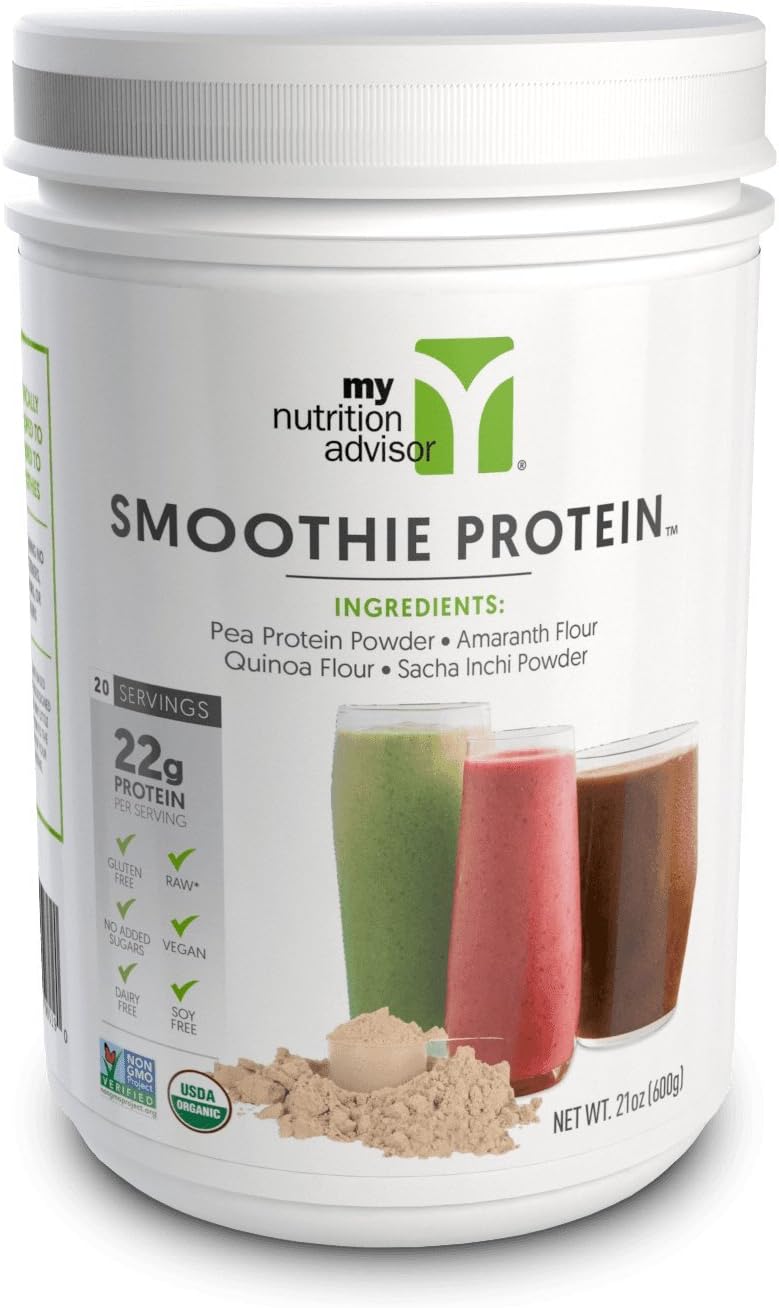 Smoothie Protein Powder (Vegan, Organic, Non-GMO) (20 Servings; 22g per Serving)