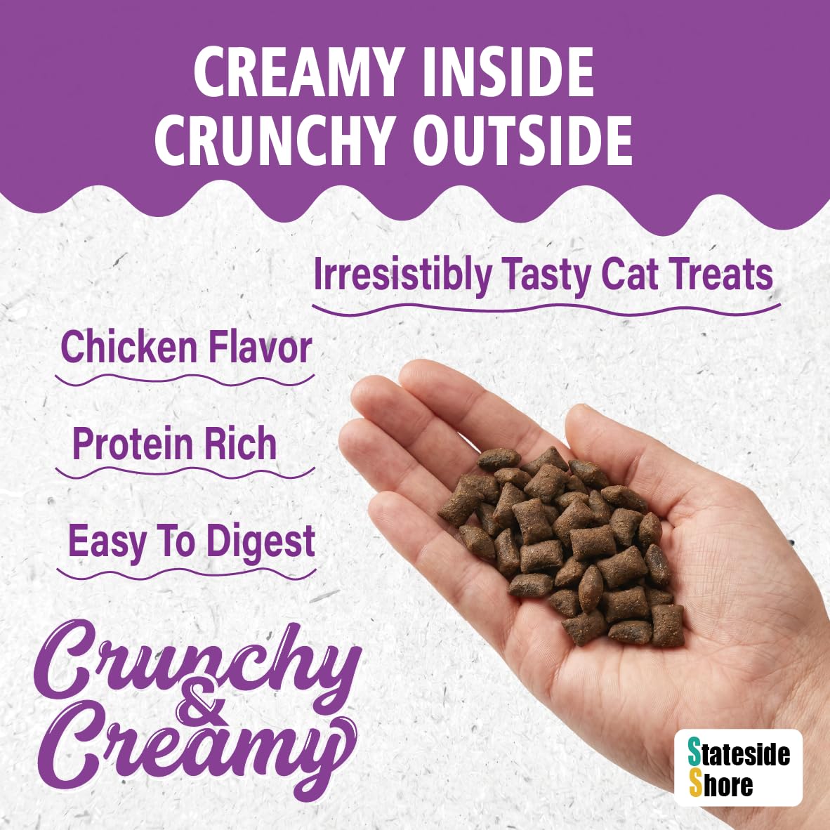 Cat Treats, Crunchy & Creamy Cat Snacks, Great for Training & Rewarding