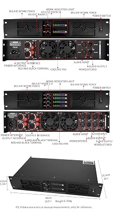 Lightweight 2U 2-Channel G2000/G4000 Power Amplifier, 2 x 1150W at 4-Ohm for Installation, Conference (G2000)
