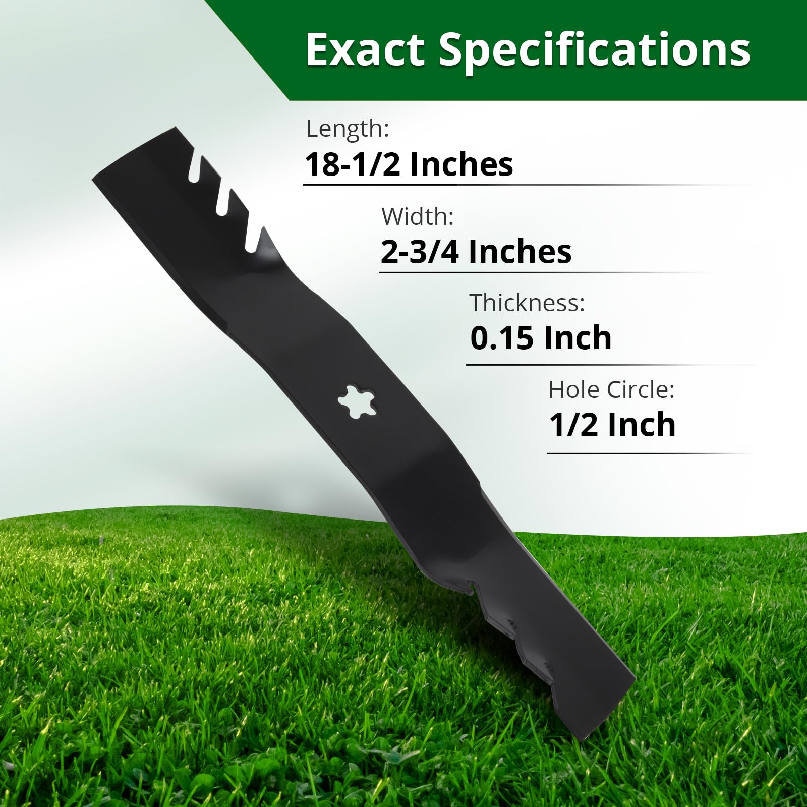 95-605 Gator G3 - Cuchillas de Repuesto para cortacésped, compatibles con Cubierta de 54 Pulgadas, Hus qvarna Sears Crafts Man 112053 187254, Paquete de 3 Unidades de elevación Alta