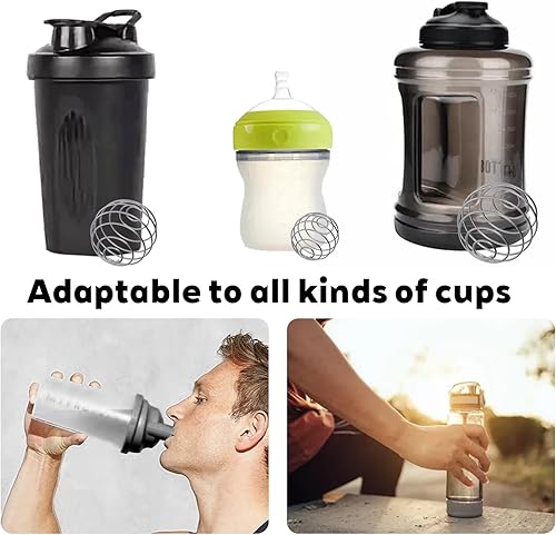 Miniatura 3 de 8 bolas agitadoras para botellas, bolas mezcladoras de proteínas, 4 tamaños, acero inoxidable 304 adecuado para varios cocteleros, biberones,