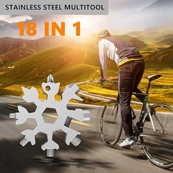 Mens Stocking Stuffers, 18 in 1 Snowflake Multitool, Stocking Stuffers for Adults, Birthday Gifts for Men Husband, Gadgets Gifts for Women, Snowflake Multi-Tool,Mens Gifts