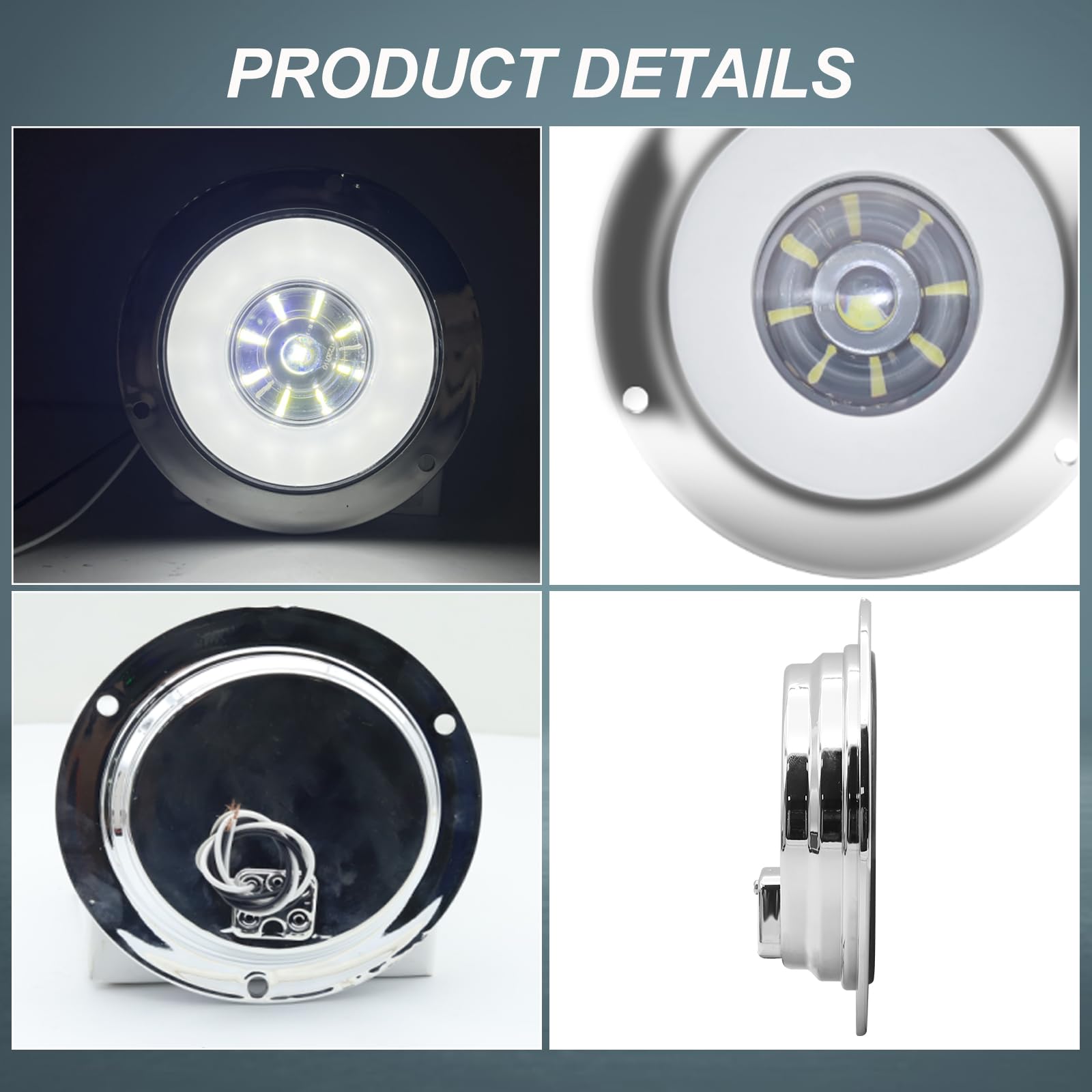 Ancien Feu Feu Arrière Rond De Hamburger LED 12V X2 Camion Fourgon Remorque Feu De Position