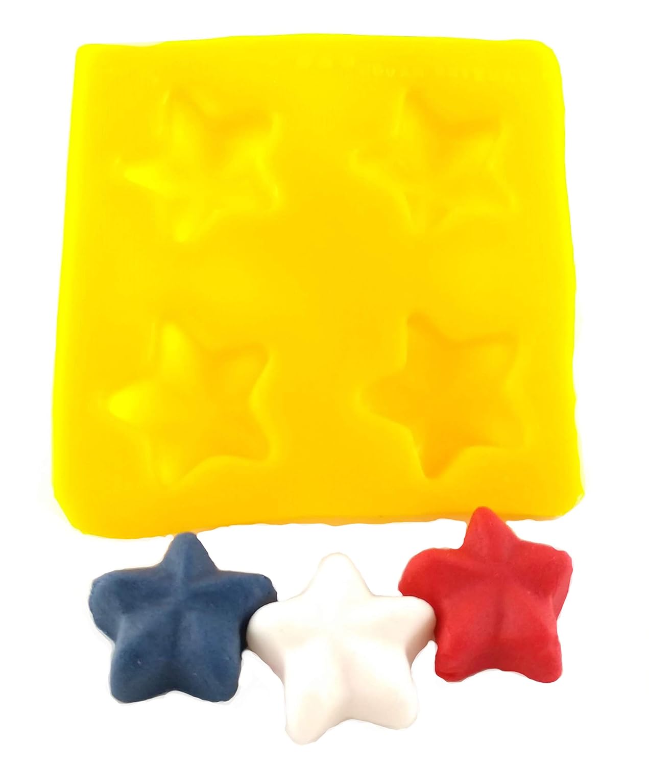 Flexible Molds Star (4 Cavity) Cream Cheese Mint Molds Candy