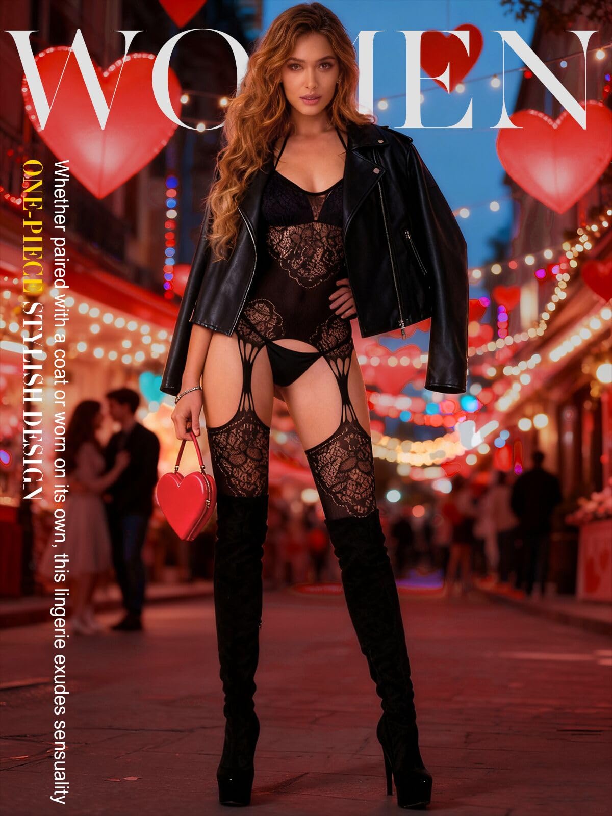 Buitifo Womens Fishnet Bodystocking Plus Size Crotchless Bodysuit Sexy Tights Soft Nightwear Lingerie: One Size Black Ngb