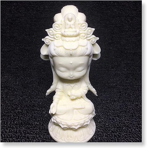 Miniatura 5 de Mini estatua de GuanYin, decoración de Kuanyin de dibujos animados, pequeña estatua de Buda Quan Yin, decoración de estatuas de Buda de