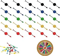 Pfeil Spiel Zeiger Spinner,Kunststoff Pfeil Spinner,Brettspiel Spinner,Pfeil Spinner Set aus Kunststoff,5 Farben Pfeil Spinner Set aus Kunststoff für Spiele und Unterricht 10 cm(3,94 in),25 Stück