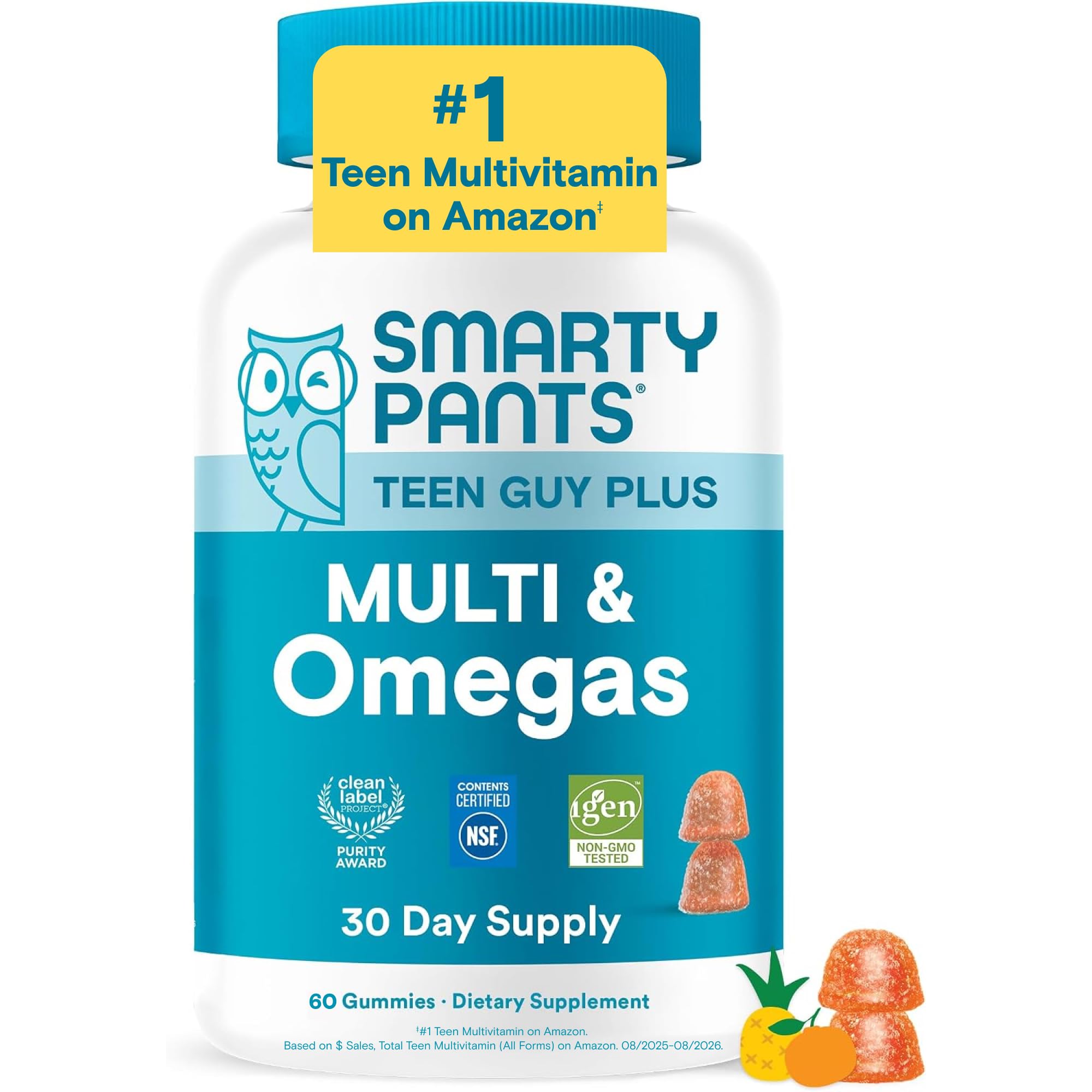 SmartyPants Teen Guy Plus Multivitamin Gummies