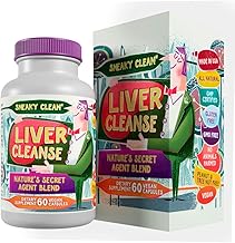 Liver Cleanse Support Supplement w Organic Milk Thistle - Nature's Secret Agent Blend - 60 Vegan Capsules