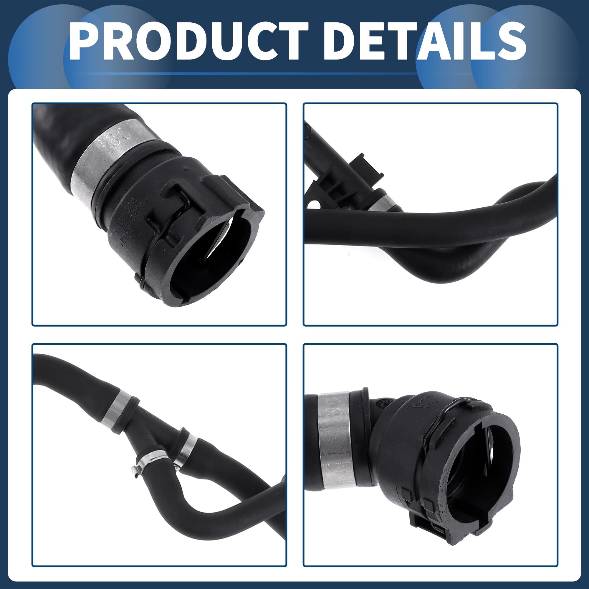 Manguera del Radiador Manguera del Calentador No.17128677245 para BMW 230i XDrive 2017-2021 Goma 1 Pc Bomba de Refrigerante Eléctrica Tubo de Agua de Enfriamiento