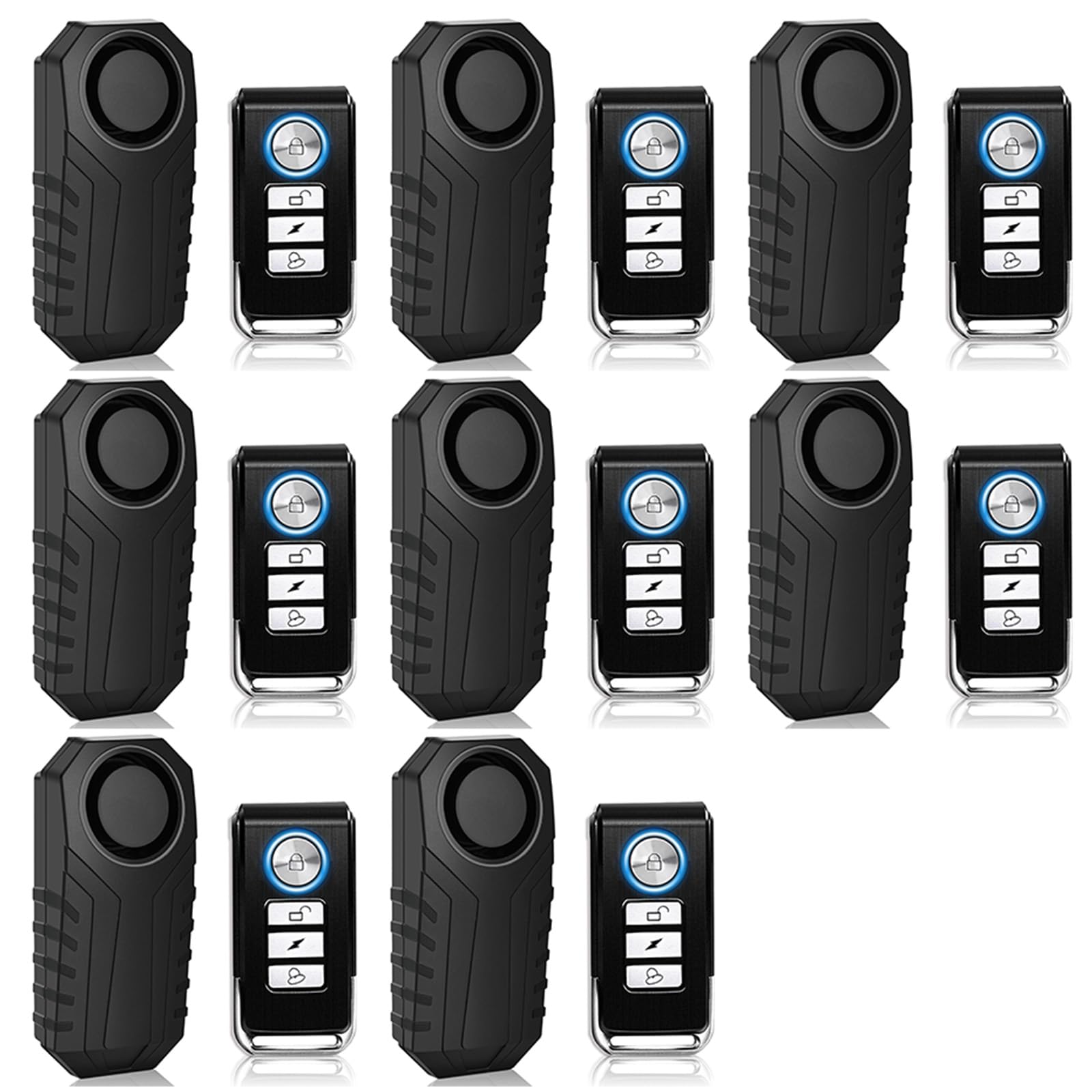 Bicycle Alarm System Anti Theft,USUPERINK Bike Alarms for Ebikes,113dB Bike Alarm,IP65 Waterproof,7 Levels of Sensitivity Adjustment,Suitable for Bicycles,Motorcycles,Electric Scooters,Ebike,8PK