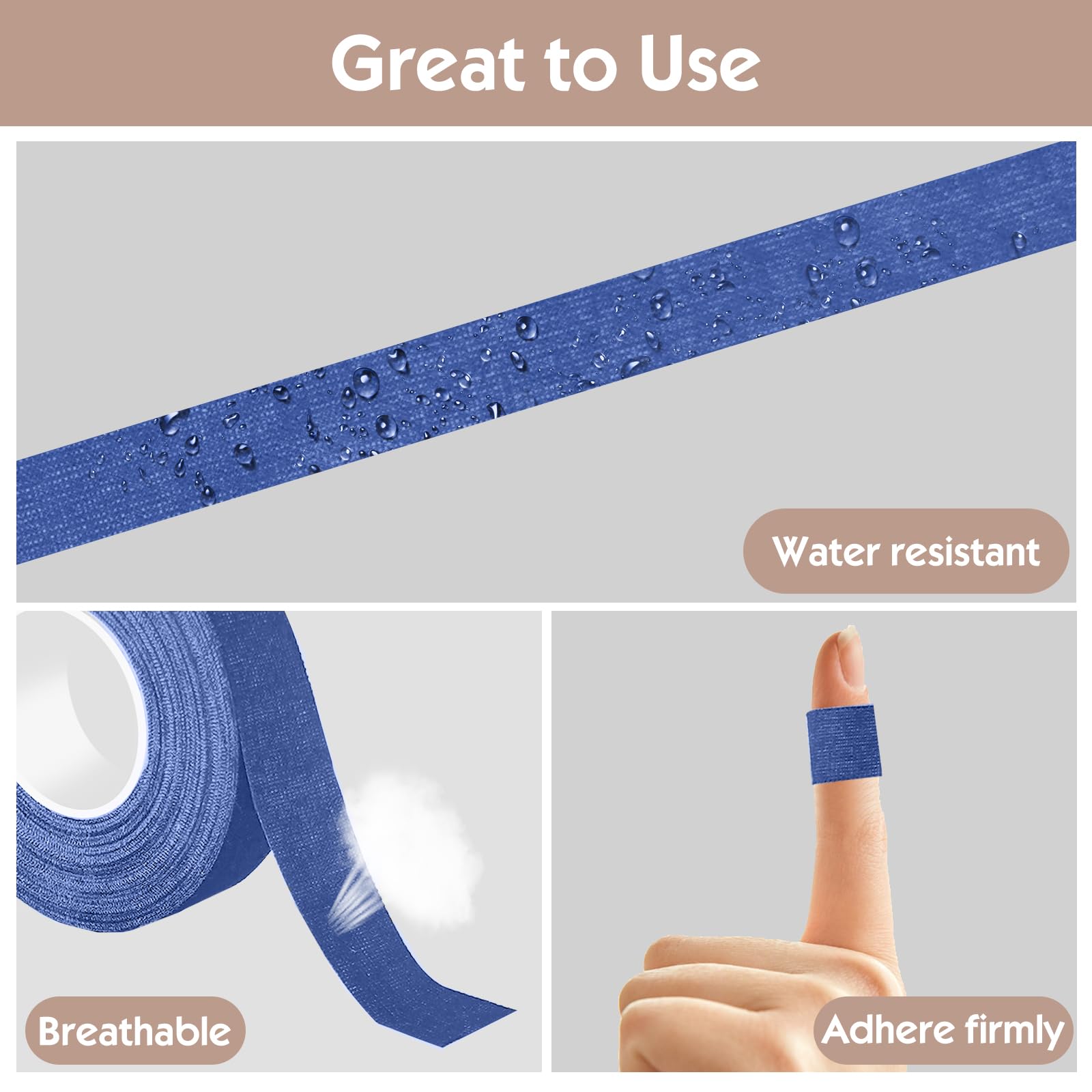 Samulee Finger Tape - 4 Rolls - Colour of Skin and Blue - 1.5cm x 10m, Skin + Blue - Image 3