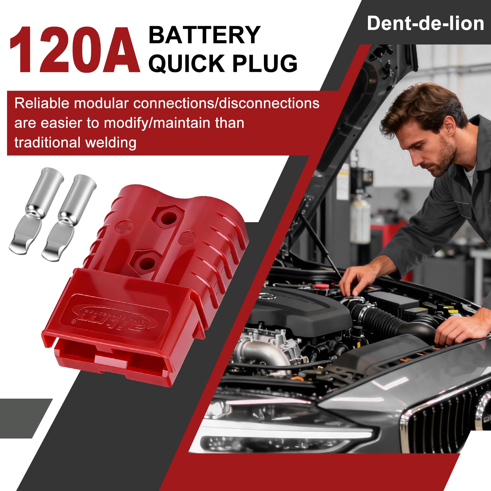 Connettori per batteria a connessione e disconnessione rapida, 120 A, modulari