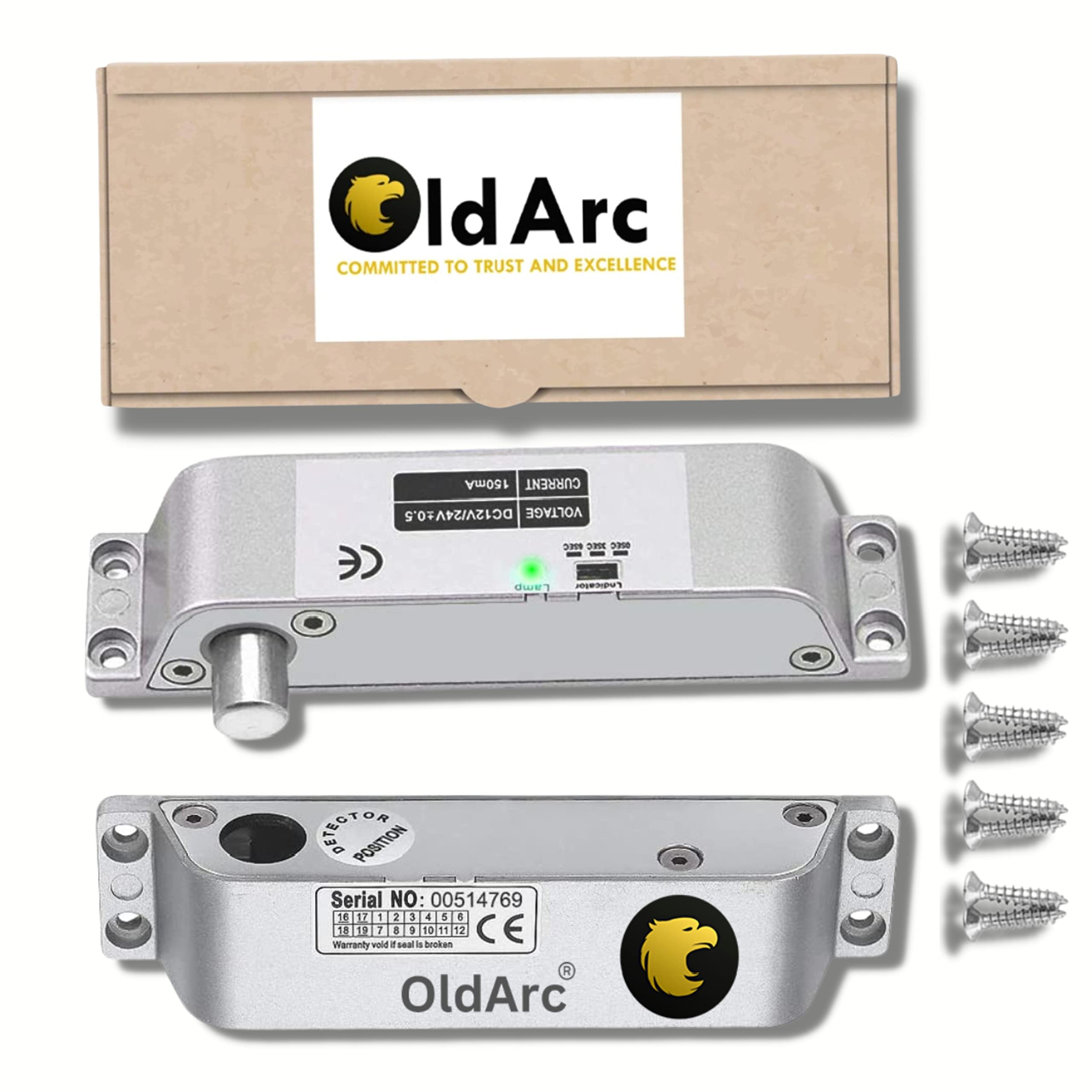 Buy OldArc Surface Drop Bolt Lock with Adjustable Time Delay Flat Surface door lock DC12V