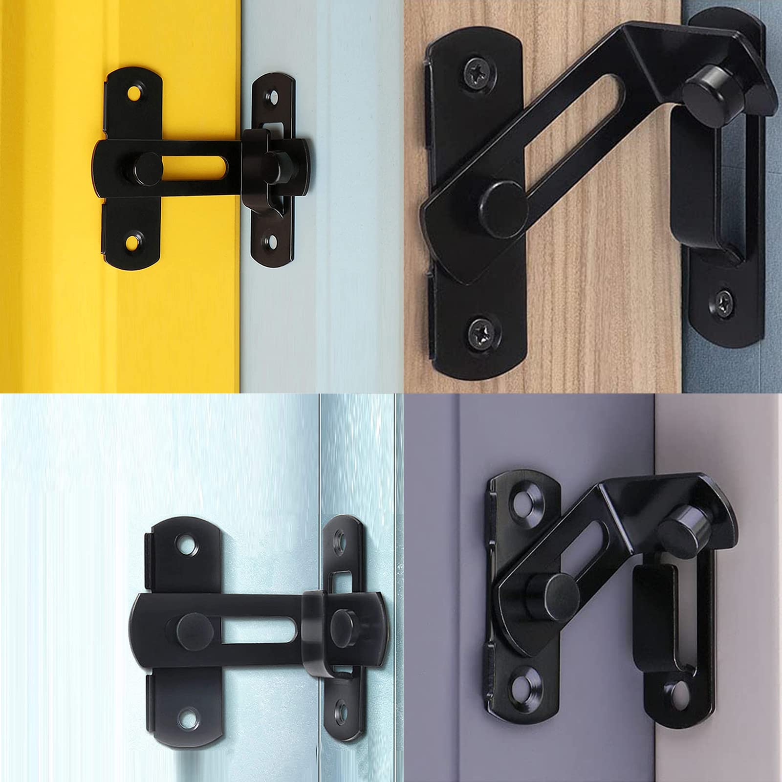 Set 3 Chiavistelli Porta In Acciaio - Serrature 90 Gradi Per Armadi E Stalle - Foto 5