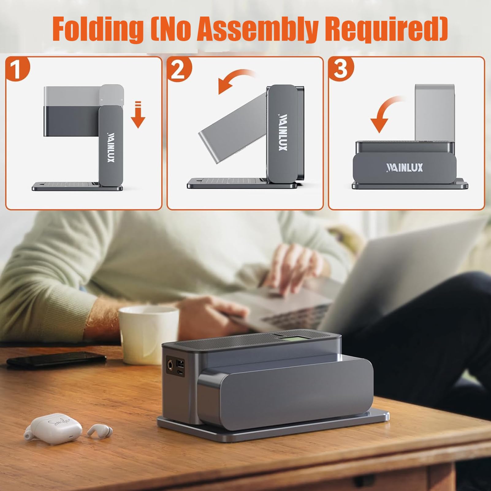 MáQuina Grabadora LáSer PortáTil Y Liviana, Plegable, Todo En Uno, con Enfoque AutomáTico para Metal, Cuero, AcríLico Y Vidrio, Seguridad De Clase I