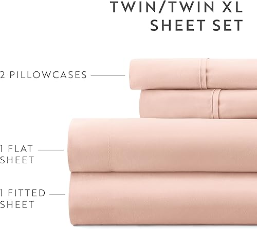Miniatura 6 de Linen Market - Juego de sábanas de 6 piezas, color rubor, tamaño King
